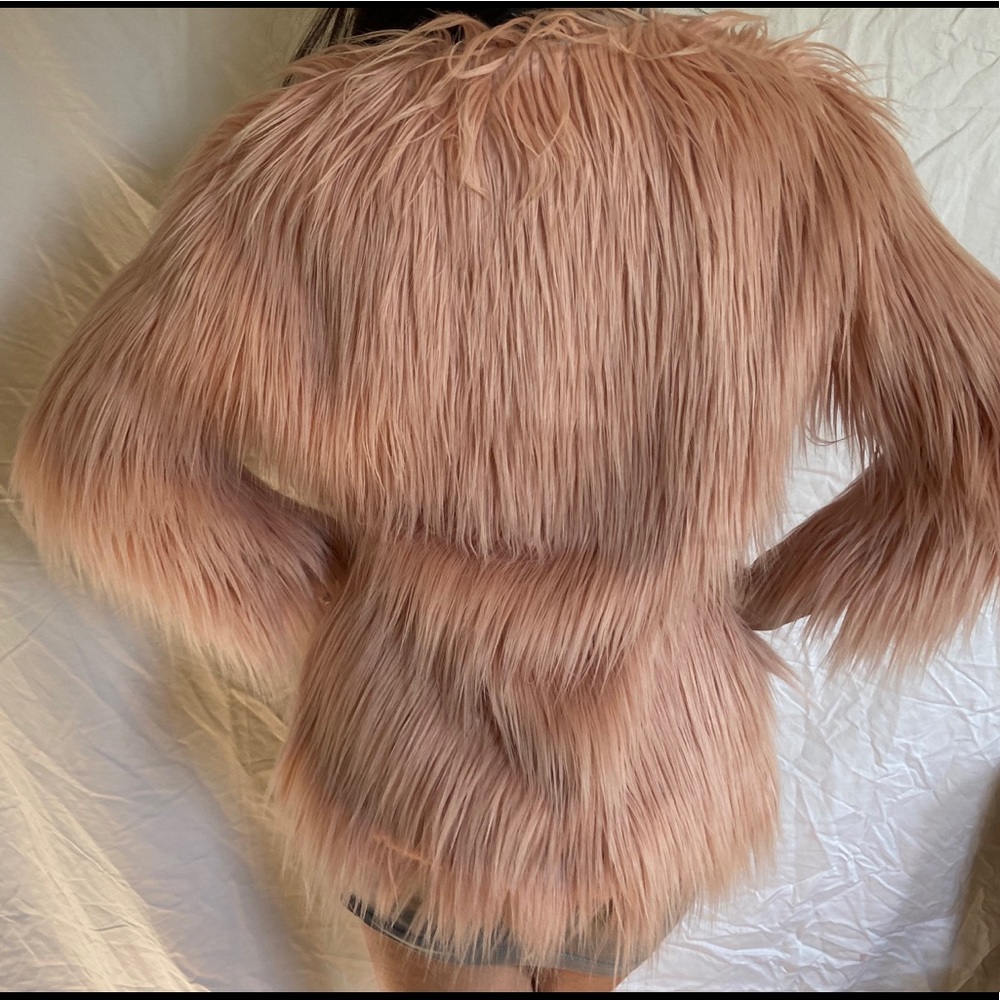 Pink Faux Fur Shag Jacket